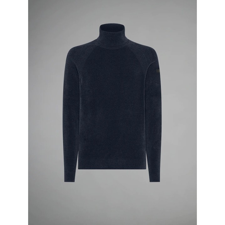 Pull Rrd Velvet Col Roulé Marine | Lanza Vienne